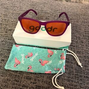 Goodr Purple Sunglasses with Orange Lenses